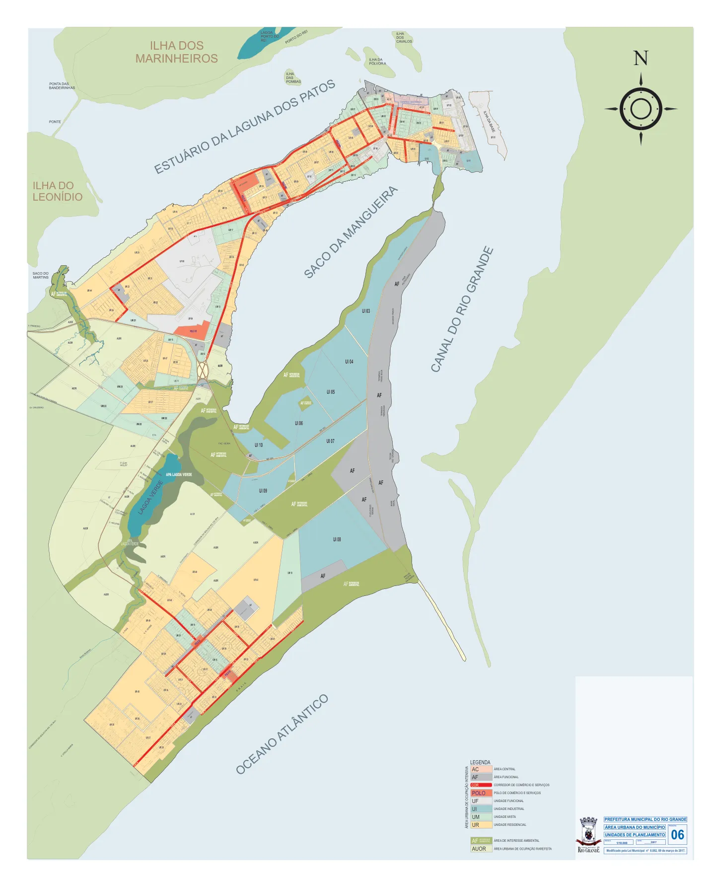MAPA-06 — Unidades de planejamento da área urbana do Rio Grande